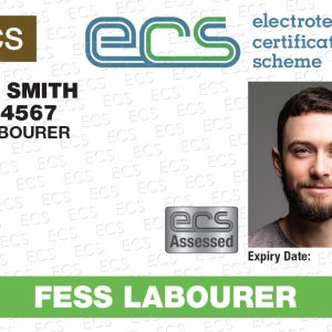 ECS FESS Labourer Card (White with Green Stripe)